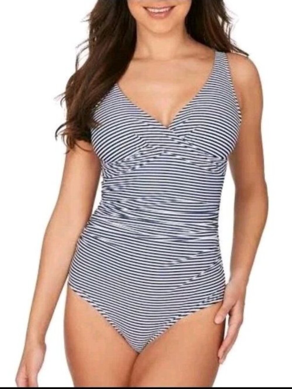 Nip tuck Sorrento Stripe Louise One Piece Swimsuit US Women's Size 8